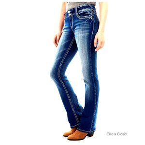 Mid-Rise Bootcut Jeans, Insta Stretch Denim, Cotton Polyester Spandex